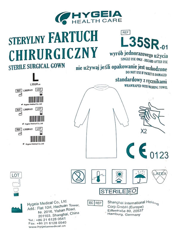 fartuch sterylny L35SR01-etykieta